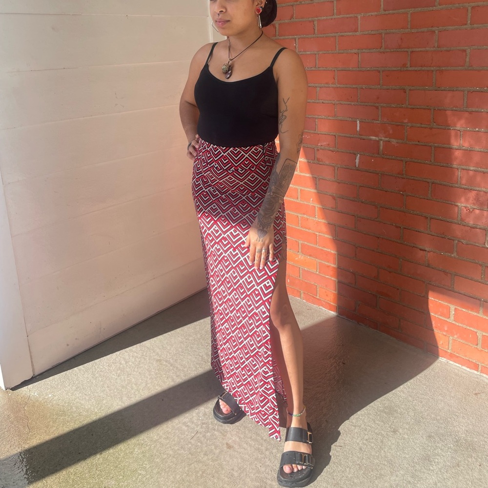 BCBGMaxAzria Geometric Maxi Skirt
